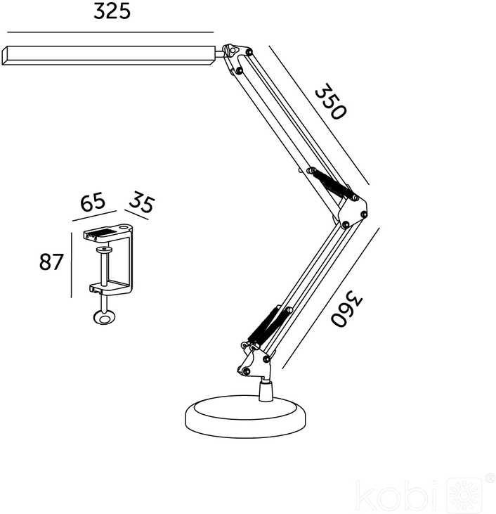 14W LED stalo šviestuvas TENUIX, juodas, 3000/4000/6000K