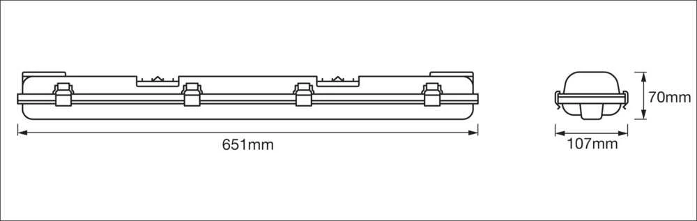 Lubinis šviestuvas Ledvance 14W LED T8 šviestuvas ESSENTIALS, 4000K