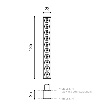 14W šviestuvas į magnetines sistemas Juodas FOSTER MICRO, 48V, juodas, 3000K