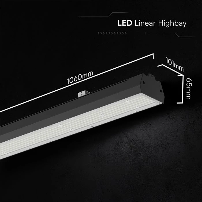 150/200/240W LED linijinis sandėlio šviestuvas, juodas, 3000/4000/6500K, CREE LED chip
