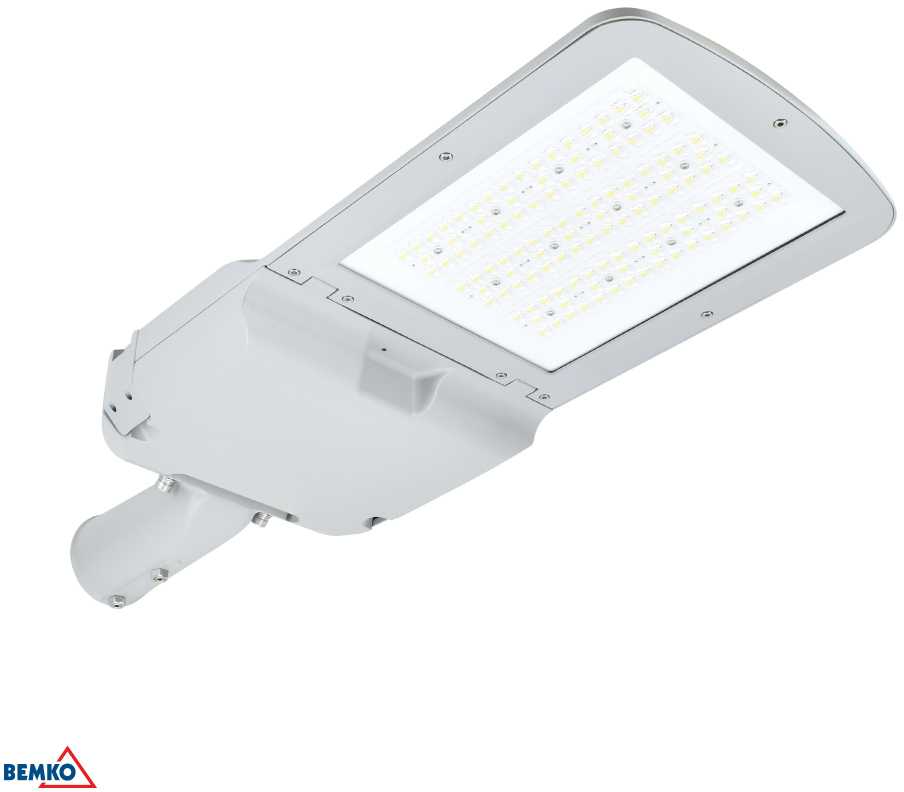 150W LED gatvės šviestuvas AVENUE, šviesiai pilkas, 4000K, IP66, 150°x78°