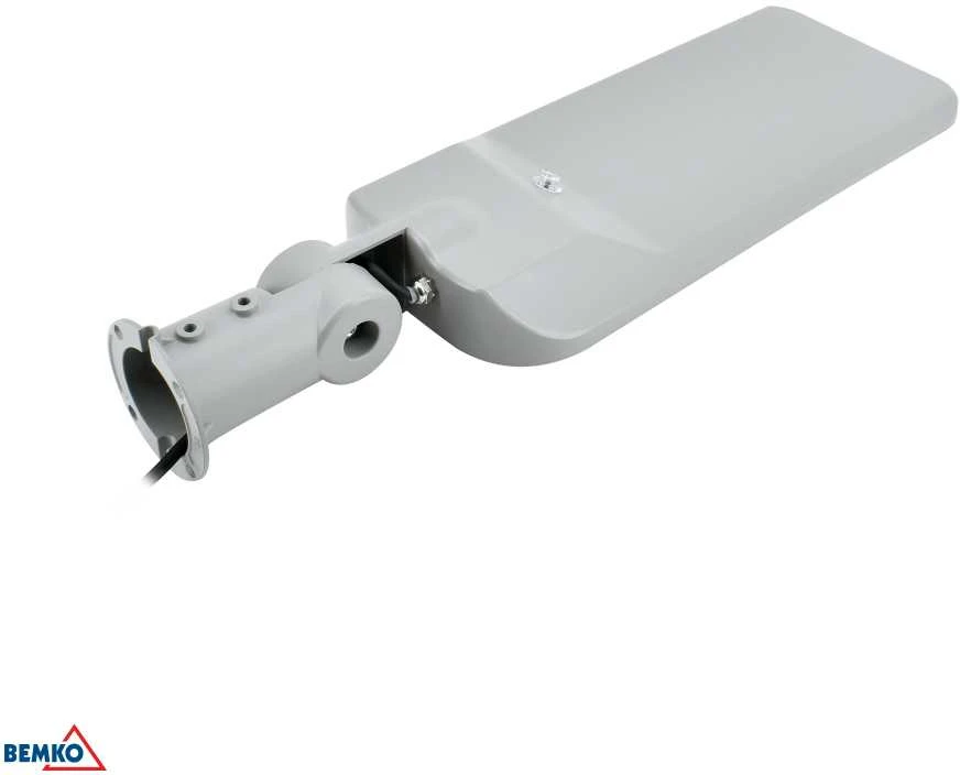 Bemko 150W LED gatvės šviestuvas JAZMIN, šviesiai pilkas, 4000K, IP65, 140°x70°, su šviesos jutikliu