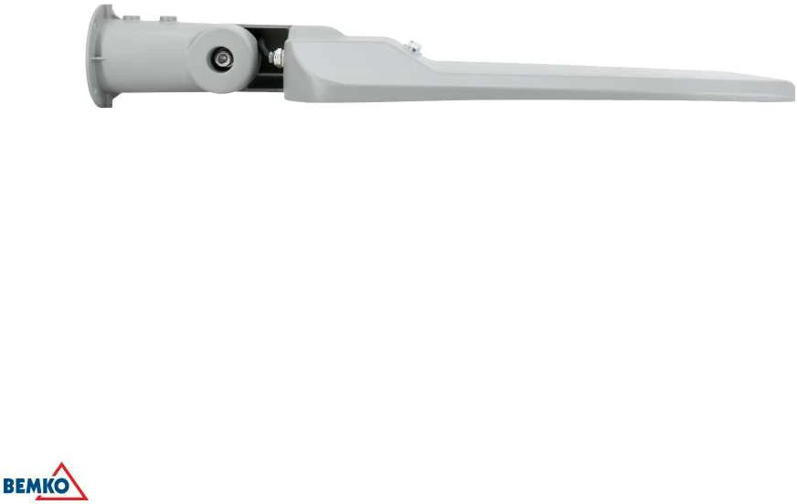 Bemko 150W LED gatvės šviestuvas JAZMIN, šviesiai pilkas, 4000K, IP65, 140°x70°, su šviesos jutikliu