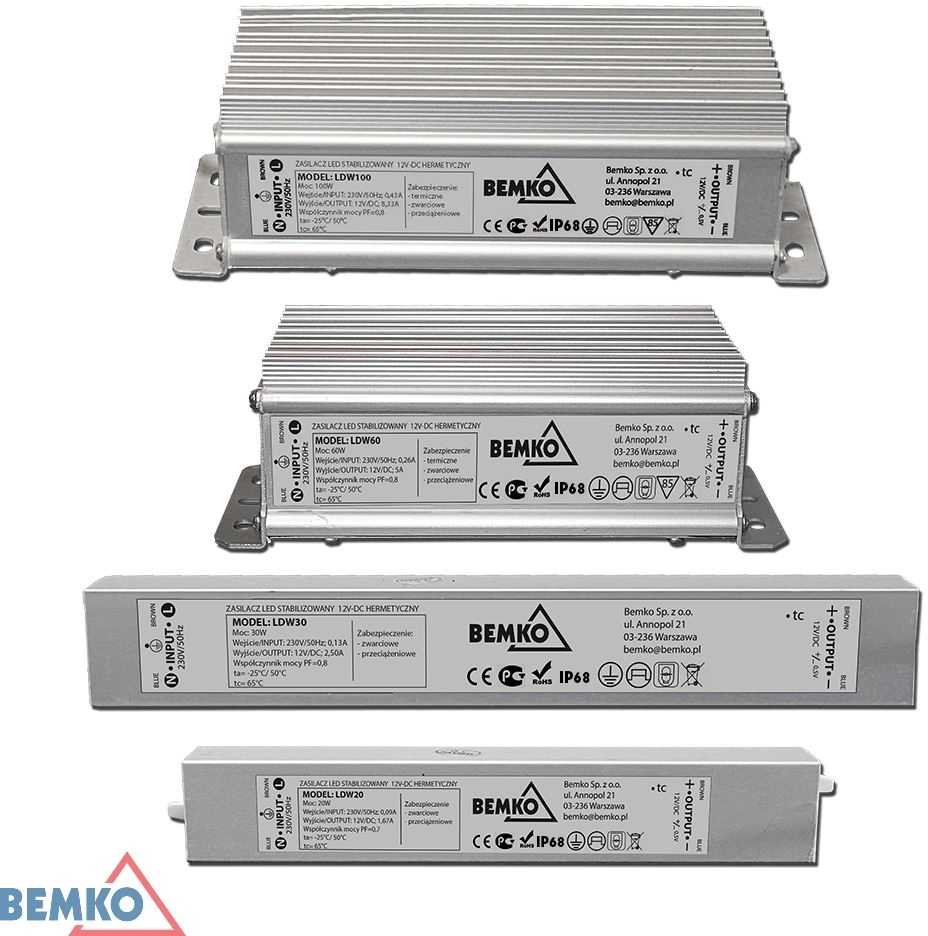 150W LED maitinimo šaltinis, 12V, IP68