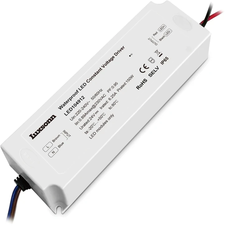 150W LED maitinimo šaltinis LUXSONN, 24V, IP65