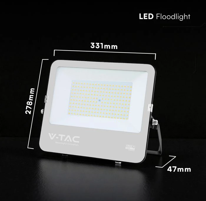 150W LED prožektorius, juodas, 6500K, CREE LED chip