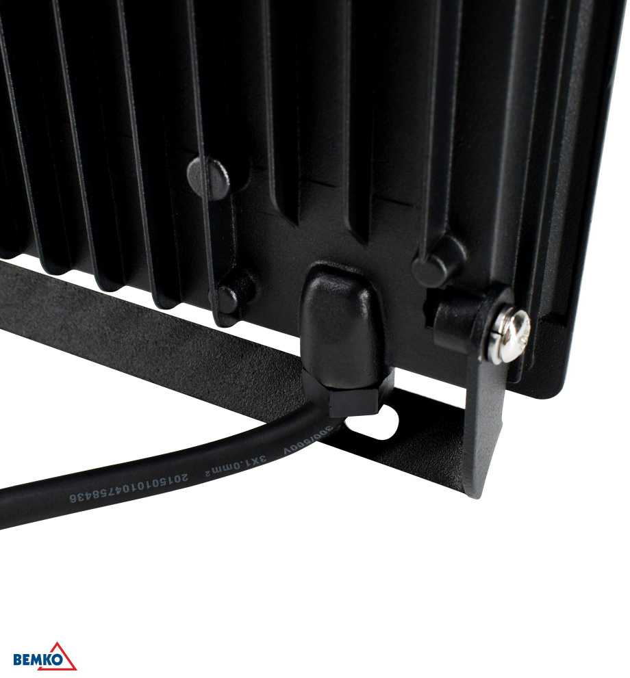 Kafler 150W LED prožektorius KASTEL, juodas, 6500K, IP65