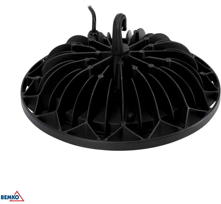 Bemko 150W LED UFO šviestuvas VOYAGER, juodas, 6000K, IP65