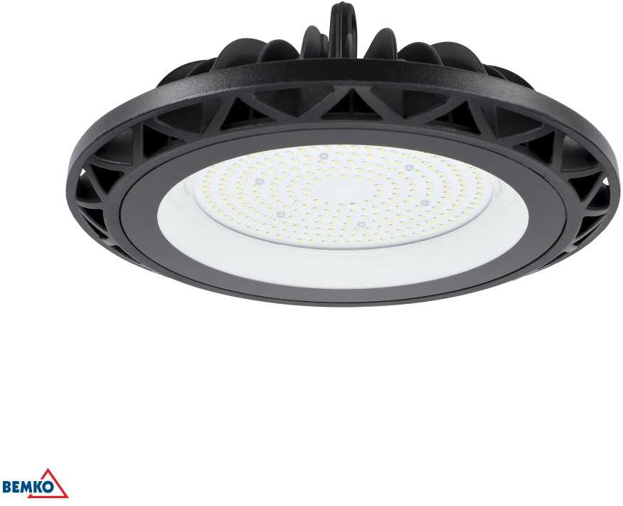 Bemko 150W LED UFO šviestuvas VOYAGER, juodas, 6000K, IP65