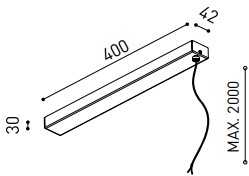 150W magnetinių bėgelių maitinimo šaltinis dėžutėje, 48V, juodas, dimeriuojamas