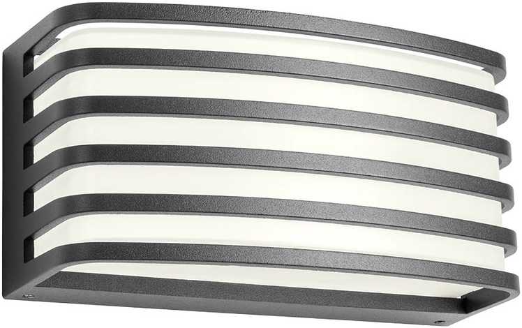 15,4W LED sieninis lauko šviestuvas SEBRA, tamsiai pilkas, 3000K, IP54, 90038
