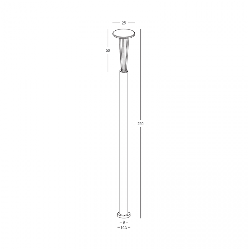 15,5W LED pastatomas lauko šviestuvas, tamsiai pilkas, 3000K, IP65, E445