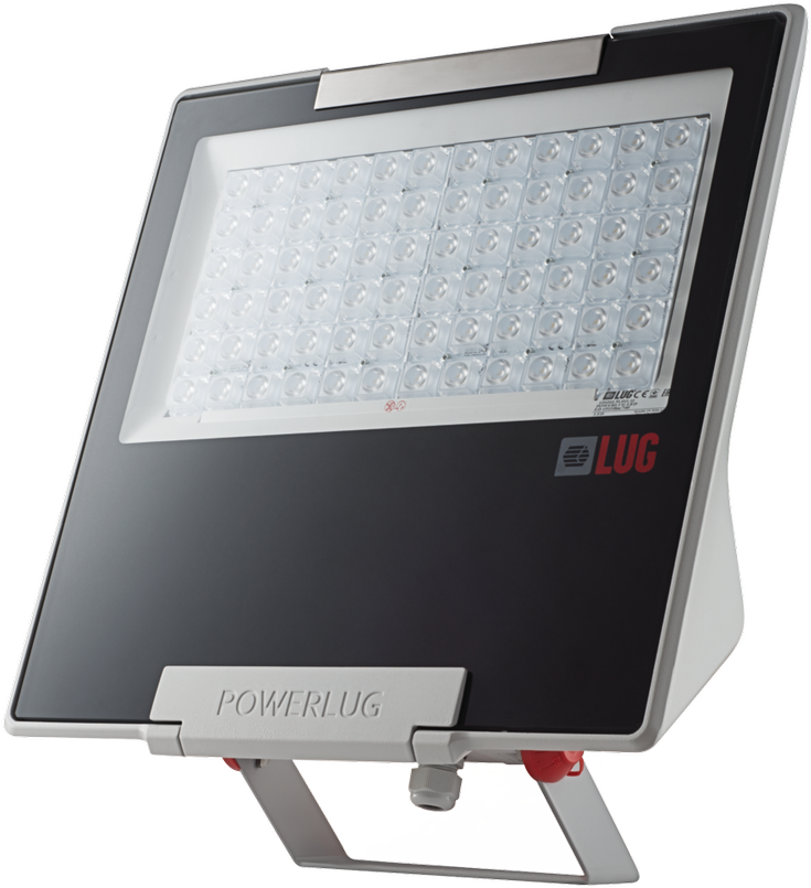 155W LED prožektorius POWERLUG, pilku korpusu, 4000K, IP65