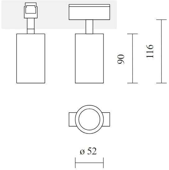 15W LED šviestuvas SPOT į magnetines sistemas INSIGHT, baltas, 3000K, DALI