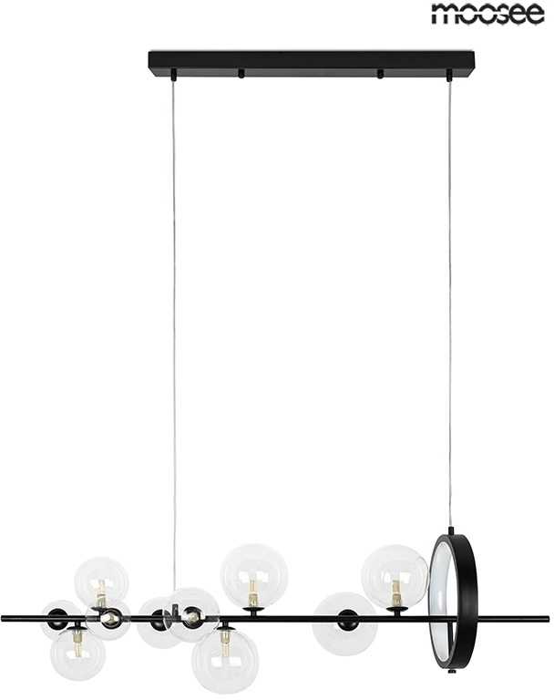 15W LED + 10xG9 pakabinamas šviestuvas ALURE LINE 120, juodas, 3000K, lemputės parduodamos atskirai