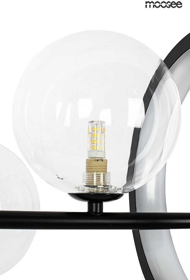 15W LED + 7xG9 pakabinamas šviestuvas ALURE LINE 90, juodas, 3000K, lemputės parduodamos atskirai