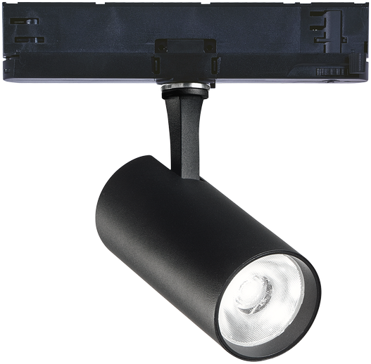 15W LED akcentinis šviestuvas į 3 fazių bėgelį FOX, juodas, 3000K, dimeriuojamas, 302553