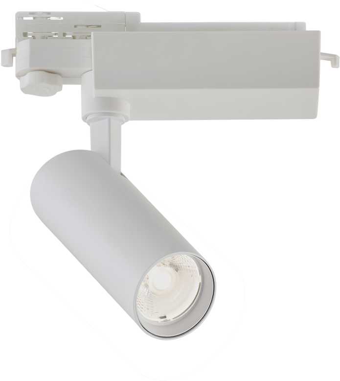 15W LED akcentinis šviestuvas į 3 fazių bėgelius HERCULES, baltas, 3000K, 3913-010W-3-S-24