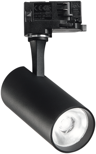 15W LED akcentinis šviestuvas į 3 fazių bėgelį FOX, juodas, 4000K, 322346