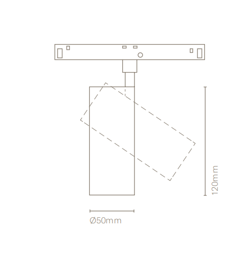 15W LED akcentinis šviestuvas į magnetines sistemas NEXIA, juodas, 3000K, 36˚