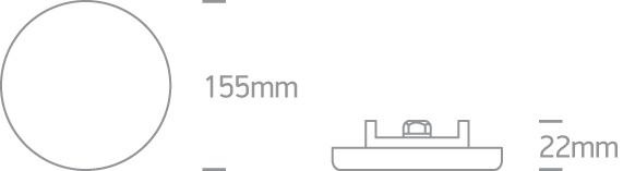15W LED įleidžiamas šviestuvas, baltas, 3000K, 10115CF/W