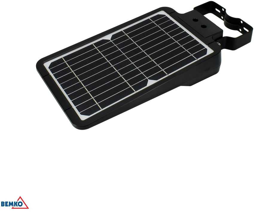 Bemko 15W LED gatvės šviestuvas su saulės baterija ir judesio davikliu, juodas, 4000K, IP65