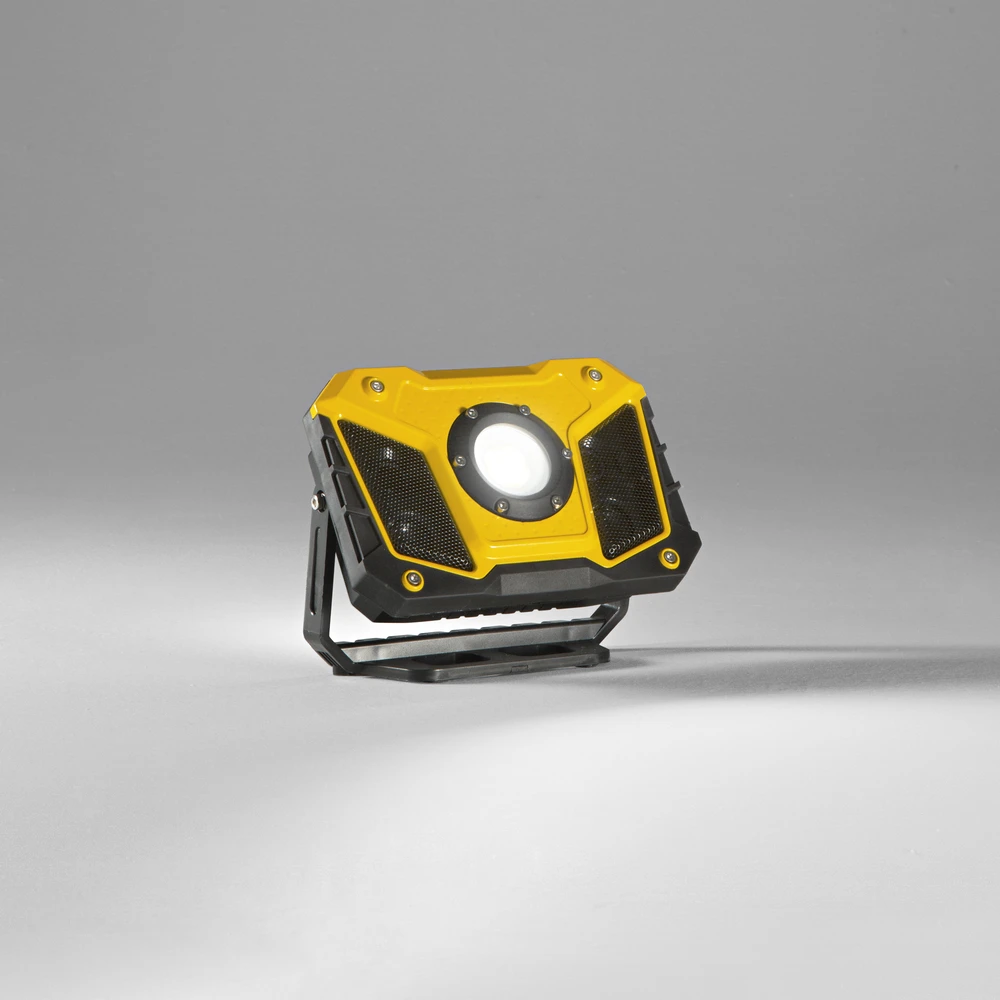 15W LED įkraunamas prožektorius BULL, geltonos/juodos sp., IP54