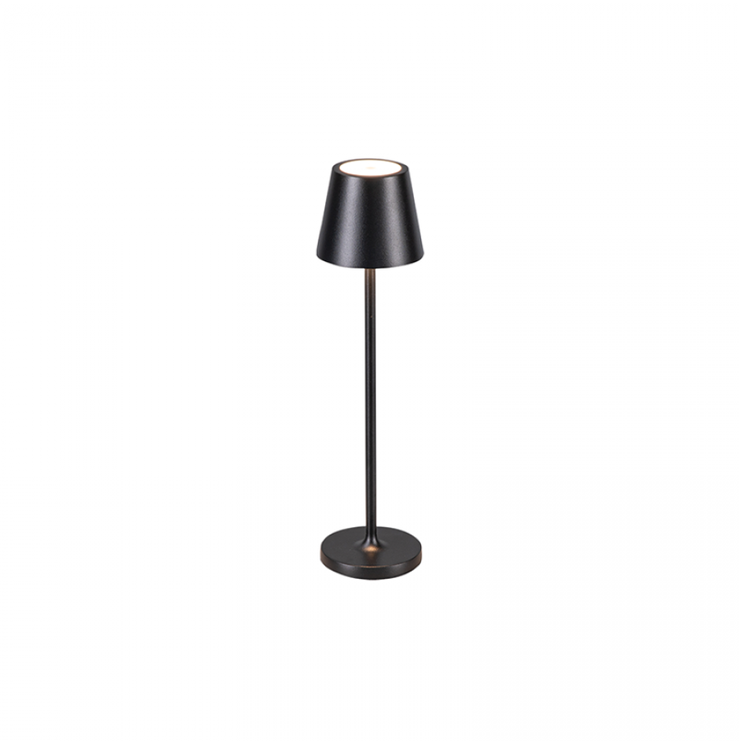 1,5W LED įkraunamas stalo šviestuvas, juodas, 3000K, dimeriuojamas, IP54, E369