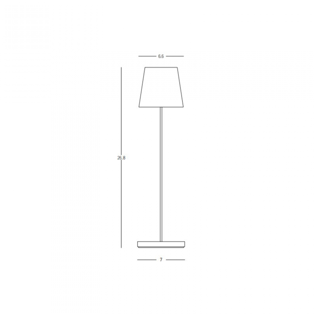 1,5W LED įkraunamas stalo šviestuvas, smėlio sp., 3000K, dimeriuojamas, IP54, E371
