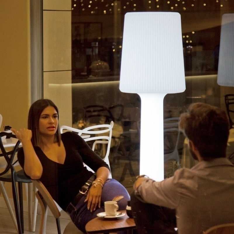 1,5W LED įkraunamas šviestuvas CARMEN 165, baltas, 6000K/RGB, IP54, su USB jungtimi, dimeriuojamas