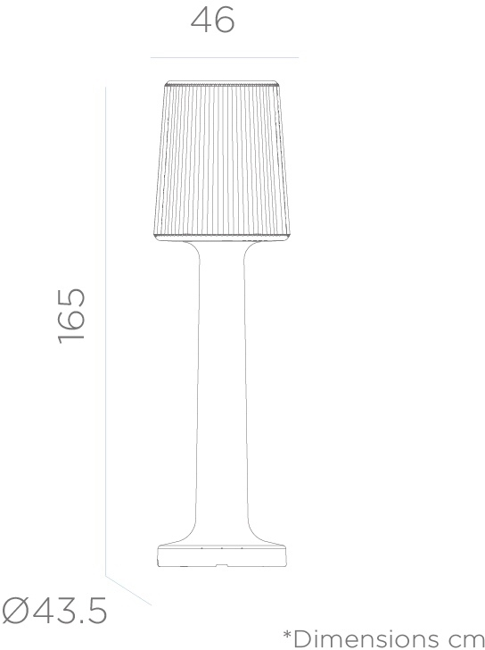1,5W LED įkraunamas šviestuvas CARMEN 165, baltas, 6000K/RGB, IP54, su USB jungtimi, dimeriuojamas