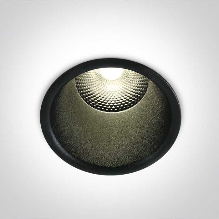 15W LED įleidžiamas šviestuvas, juodas, 3000K, 10115FD/B/W