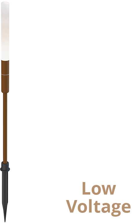 1,5W LED įsmeigiamas lauko šviestuvas STICK, rūdžių sp., 3000K, IP65, 70cm, 24V, 4320600