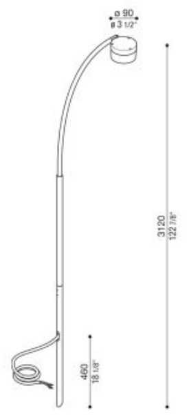 15W LED įsmeigiamas/pastatomas šviestuvas HASTA R GARDEN, tamsiai pilkas, 3000K, dimeriuojamas