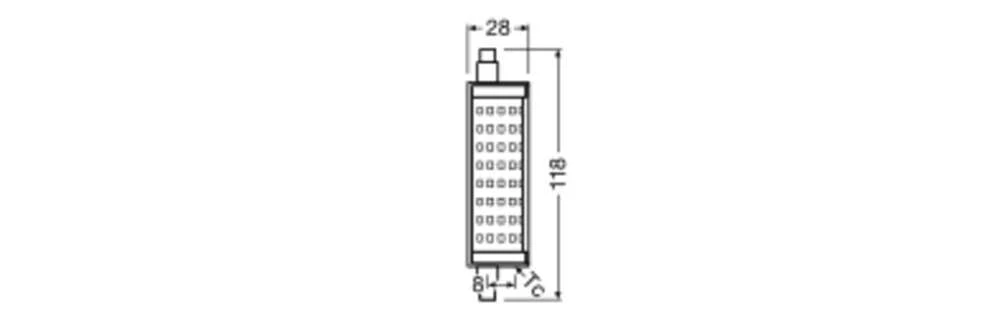 Ledvance 15W LED lemputė LINE, R7s, skaidri, 2700K