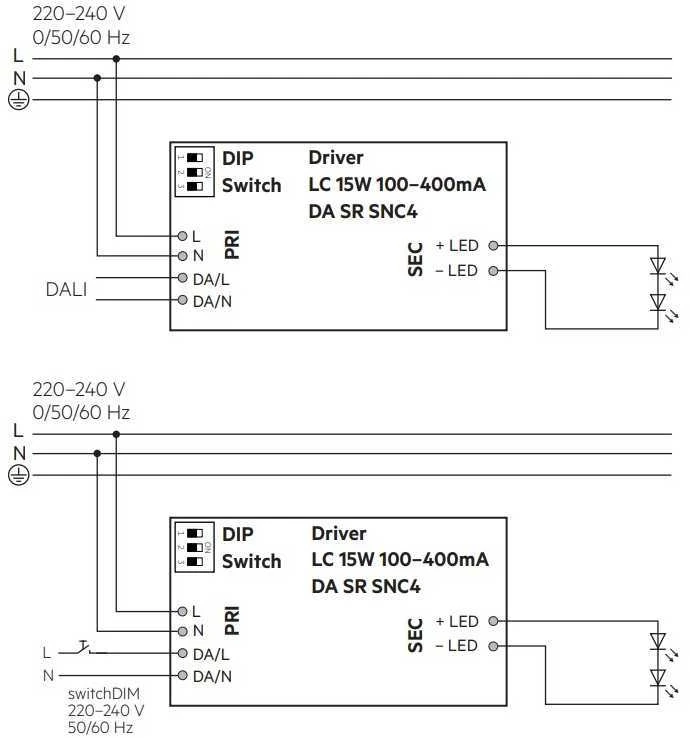 15W LED maitinimo šaltinis TRIDONIC, 100-400mA, 42V, IP20, DALI/pushDIM
