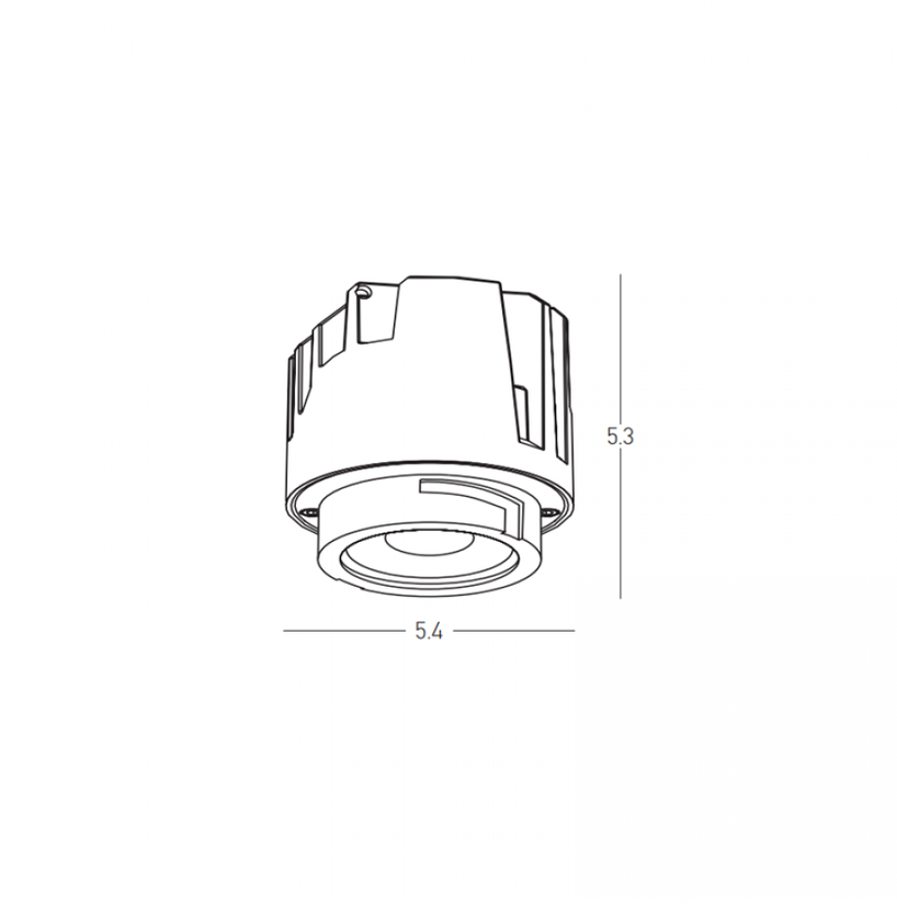 15W LED modulis, juodas, 2700K, IP44, 36°, S344
