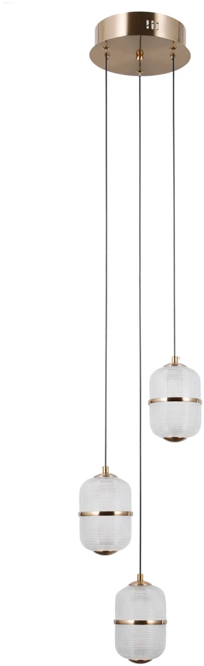 15W LED pakabinamas šviestuvas ALANI, aukso sp./skaidrus, 3000K