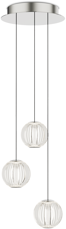 15W LED pakabinamas šviestuvas DIAMOND, chromo sp./skaidrus, 3000K, 343464