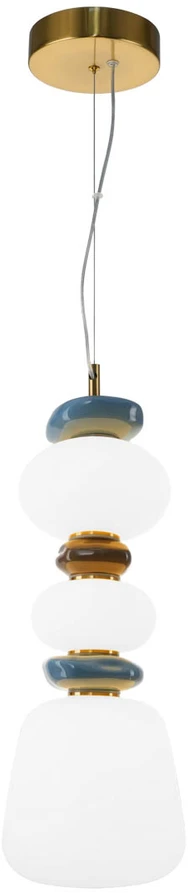 15W LED pakabinamas šviestuvas EVANS, aukso/baltos sp./skaidrus, 3000K