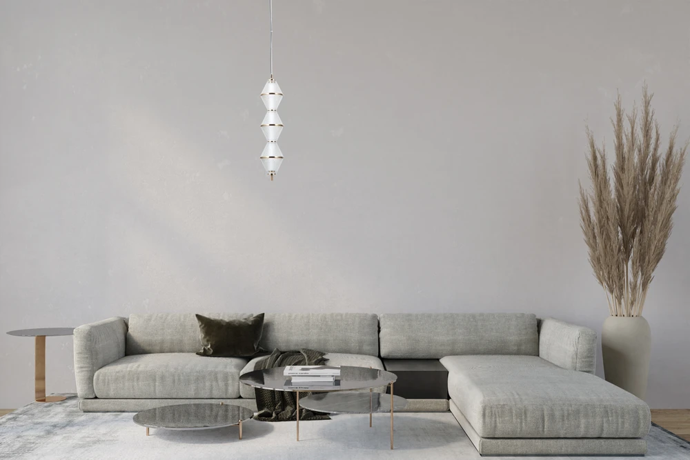 15W LED pakabinamas šviestuvas FUENTE, aukso sp./skaidrus, 3000K