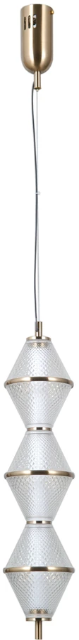 15W LED pakabinamas šviestuvas FUENTE, aukso sp./skaidrus, 3000K