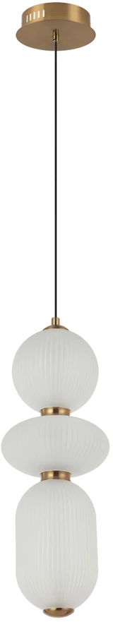 15W LED pakabinamas šviestuvas NICO, žalvario/baltos sp., 3000K