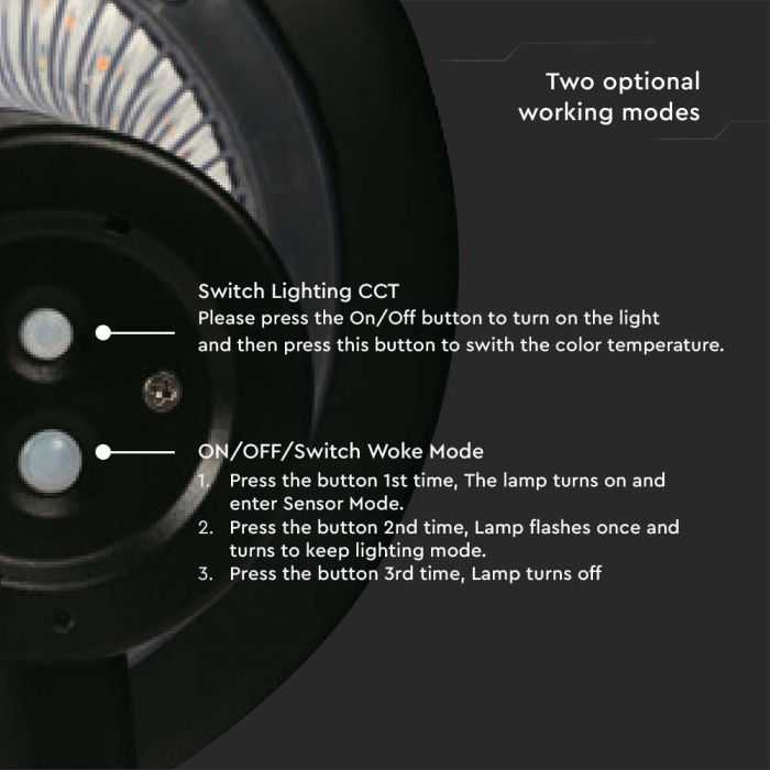V-tac 15W LED pastatomas lauko šviestuvas su saulės baterija ir judesio davikliu, juodas, 4000/6000K, IP65