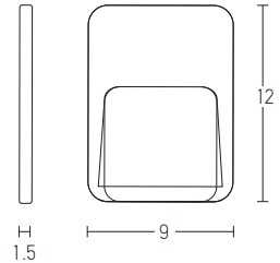 1.5W LED paviršinis lauko šviestuvas, baltas, 3000K, E187