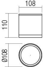 15W LED paviršinis lauko šviestuvas XILO, baltas, 4000K, IP54, 90347