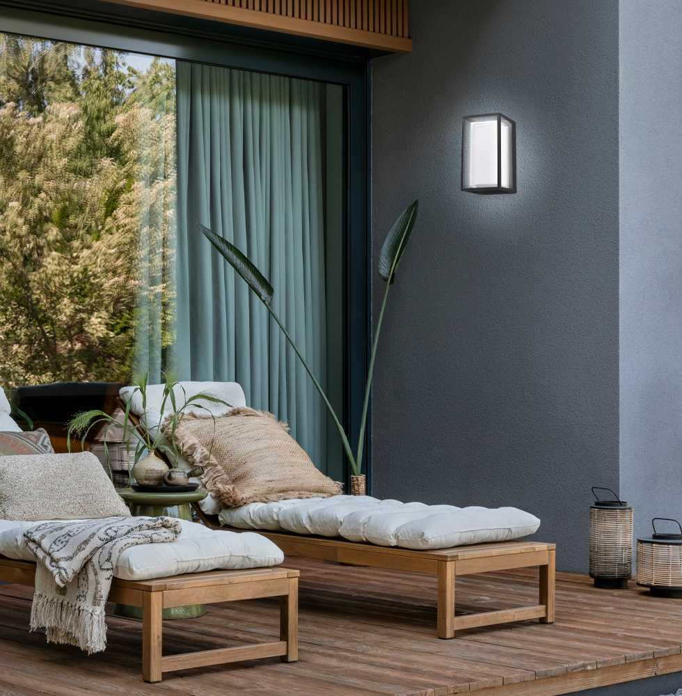 Sieninis šviestuvas 15W LED sieninis fasado šviestuvas NIKAO, tamsiai pilkas, 3000K, IP65, 4321900
