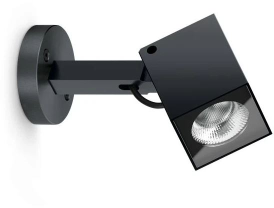 Sieninis šviestuvas 15W LED sieninis lauko šviestuvas AGO Q PLUS, juodas, 3000K, dimeriuojamas