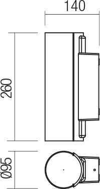 15W LED sieninis lauko šviestuvas ILIUS, tamsiai pilkas, 3000K, IP54, 90362