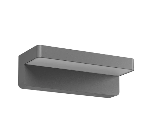 Sieninis šviestuvas 15W LED sieninis lauko šviestuvas KANT, tamsiai pilkas, 2700/3000K, IP65, 91026